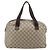 Borsa GUCCI GG Supreme in PVC Beige Silver 140959 Auth ka4521 Argento - vista 2