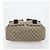 Borsa GUCCI GG Supreme in PVC Beige Silver 140959 Auth ka4521 Argento - vista 5