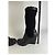 Botas de cano curto de malha e couro vintage Gucci pretas e douradas EU37 Preto - vista 11