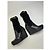 Botas de cano curto de malha e couro vintage Gucci pretas e douradas EU37 Preto - vista 7