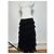 Gonna in chiffon vintage Armani Nera M Nero - vista 10