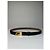 Céline Vintage Celine Ledergürtel Schwarz Beige Goldene Schnalle - Ansicht 2