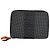 Hermès Vintage Hermes Canvas Zip Wallet Black Grey Silver