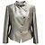 Giacca blazer Giorgio Armani in seta metallizzata argento - vista 5