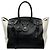 Borsa Soft Ricky 33 in pelle di vitello nero / bianco Ralph Lauren