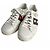 Gucci Sneakers Ace Pearls in pelle a righe 37 White Bianco