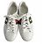 Gucci Sneakers Ace Pearls in pelle a righe 37 White Bianco - vista 2
