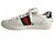 Gucci Sneakers Ace Pearls in pelle a righe 37 White Bianco - vista 6