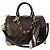 Louis Vuitton Speedy Trunk 25 Monogram Saga Pelle Acajou Marrone scuro