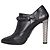 Schwarze Leder-Knöchelstiefel Roberto Cavalli Größe 40 gebraucht