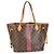 Borsa Tote Louis Vuitton Monogram Neverfull MM Marrone - vista 2