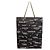 Chanel Vintage CC Coco Mark Logo Flat Shopper Bag Black White