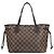 Neverfull Bolsa Tote Louis Vuitton em Canvas Damier Marrom