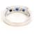 Autre Marque Platinring mit Saphir und Diamant  - Ansicht 4