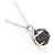 Autre Marque Collana in platino con diamante nero - vista 2