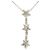 Autre Marque Collana in oro bianco 10K e platino con diamanti D'oro