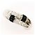 Autre Marque Platinring mit Onyx und Diamant