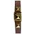 Médor Hermès Bracciale Medor in pelle marrone placcato oro Hermes