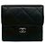 Cartera tríptico de piel de cordero Matelassé Coco Mark de Chanel Negro - vista 2