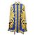 Camicia in seta Versace 1003941 Blu Giallo