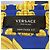 Camicia in seta Versace 1003941 Blu Giallo - vista 4
