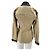 Veronica Beard Beige Jacke mit Lederkragen - Ansicht 2
