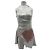 Autre Marque Vestido asimétrico de dos materiales Gris