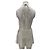 Autre Marque Vestido asimétrico de dos materiales Gris - view 2