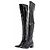 Khaite Botas altas negras en vinilo Negro