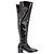 Khaite Botas altas negras en vinilo Negro - vista 4