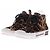 Dior Sneaker aus braunem Kunstpelz