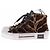 Dior Sneaker aus braunem Kunstpelz - Ansicht 3