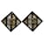 Orecchini quadrati Chanel 16C Coco Mark Nero  - vista 1