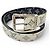 Louis Vuitton MP010V Gürtel Reverso Leather Belt Roh Marineblau