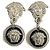 Gianni Versace Orecchini a clip Medusa Nero Bianco
