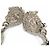 Gianni Versace Orecchini a clip Medusa Nero Bianco - vista 3