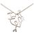 Collana con pendente Cuore e Freccia I Love Dior in ottone argentato Dior Argento - vista 2