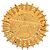 Spilla Chanel Gold Gold Plated Coat Of Arms Medallion Sunburst D'oro - vista 2