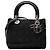 Dior Nero Nylon Cannage Lady Dior Media