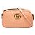 Borsa a tracolla verticale Gucci Orange Small GG Marmont Matelasse in pelle di vitello con anello Arancione Pesca