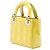 Dior Yellow Mini Patent Cannage Lady Dior - view 2