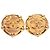 Orecchini Chanel Gold CC tondi placcati oro con clip D'oro