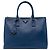 Prada Blue Large Saffiano Lux Galleria Double Zip Tote Blau