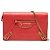 Portafoglio con catena Balenciaga Red Chevre Motocross Metallic Edge