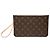 Pochette Louis Vuitton Brown Monogram Neverfull MM Marrone