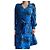 Diane von Furstenberg Midikleid Tie Dye Zebra Print Schwarz Blau Grün
