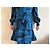 Diane von Furstenberg Midikleid Tie Dye Zebra Print Schwarz Blau Grün - Ansicht 6