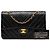 Chanel Black Medium Classic Chevron Lambskin Double Flap Nero - vista 9