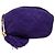Clutch in scamosciato Chanel Blue CC con nappa