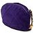 Clutch in scamosciato Chanel Blue CC con nappa - vista 2